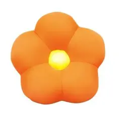 新品未使用●MOGU フラワー　オレンジ 花型 クッション