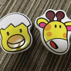 たべっ子どうぶつ　缶　きりん　ひよこ