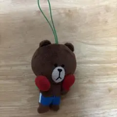 LINE ブラウン　ストラップ