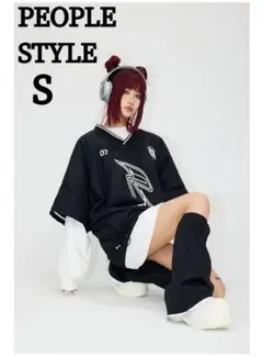美品✨PEOPLESTYLE オーバーサイズ プルオーバーシャツ ギミック S