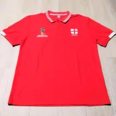 美品：公式 イングランド代表 2018年ロシアW杯襟付きポロシャツ サイズXL