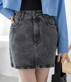 WEGO 台形デニムミニスカート