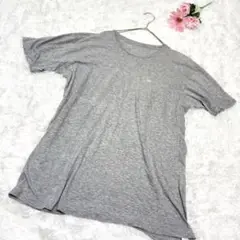 半袖Tシャツ　綿100% メンズ　グレー　Lサイズ　ワンポイント　シンプル