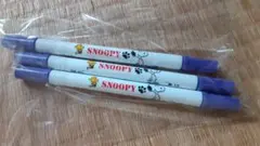 スヌーピー　サインペン　　　　　　　　　ダブルヘッド　3本セット　(中古品)