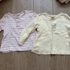 petit main 長袖トップス2枚セット