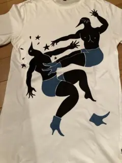 古着ヴィンテージ＊ROCK WHAT アートプリント TシャツSサイズ