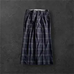 80s y-zip vintage wide wool slacks ツータック