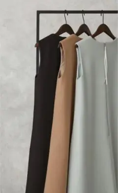 【大人気完売商品❣️超美品‼️】bow.a ボウエーAラインウールワンピースキャメル