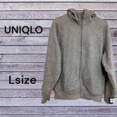 UNIQLO　ユニクロ　訳あり　メンズ　グレー　内ボアパーカー　ヒートテック