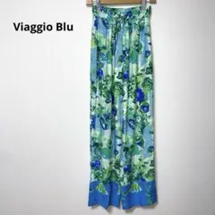 Viaggio Blu ビアッジョブルー ワイドパンツ 薄手 総柄 腰ゴム