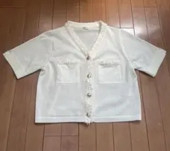 極美品　NOLLEY'S 半袖　ノーカラー　ジャケット　カーディガン