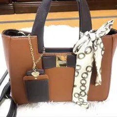 Dazzlin 2wayバック　リボン付き　ブラウン