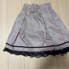 レディースフリフリスカート淡いピンクと黒デザイン