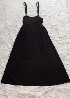 N. サロペットワンピース M 黒 エヌナチュラル
