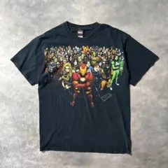 O85古着MARVELヒーロー大集合Tシャツ黒