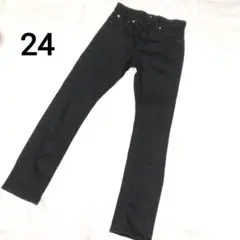 ユニクロ　ジルサンダー+J　ブラックデニムパンツ　スキニー　レディース　24