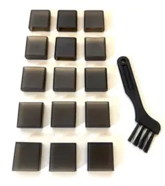 シリコン製 15個　USB A (オス) 防塵保護カバーキャップ　掃除ブラシ付