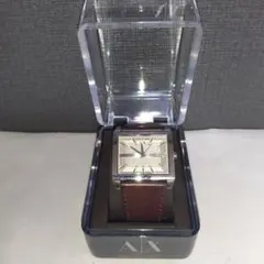 Armani Exchange AX2204 スクエア時計 ブラウンレザー