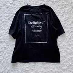デイジー　英字プリントオーバーサイズ半袖Tシャツ（M）柔らか触り心地良い