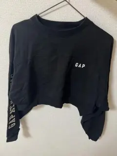 【GAP】クロップドスウェット ブラック
