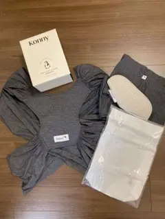 【美品】Konny 抱っこひもチャコールMヘッドサポート付きSoftBreeze