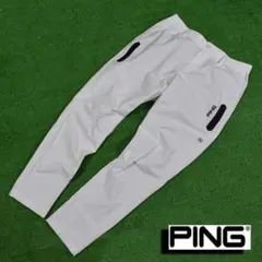 ＰＩＮＧ/ピン ゴルフ テーパードパンツ【ホワイト/L】中古！
