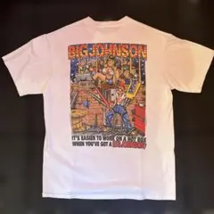 90's USA製 BIG JOHNSON Tシャツ ホワイトL