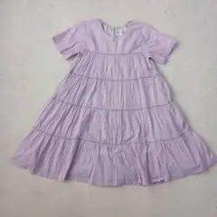 【リセマイン】キッズ140センチ　女の子　ワンピース　紫　コットン100%