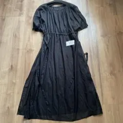 新品　pierre cardin 定価¥2万6400円　シースルーオーバードレス