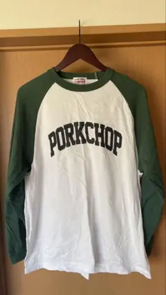 PORKCHOP ラグランスリーブTシャツ Lサイズ