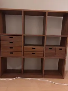 無印良品 スタッキングシェルフ ウォールナット 3×3段