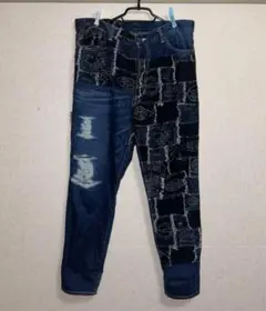 MIHARA YASUHIRO パッチワーク デニムパンツ