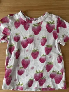 水通しのみ　ハッカベビー　苺柄　いちご　Tシャツ　トップス