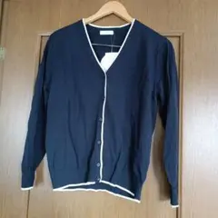 ★新品★ネイビー Vネック カーディガン LLサイズ