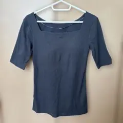 GU ダークグレー 半袖 Tシャツ M パット付き
