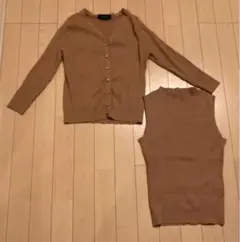 jusglitty リブ ニット アンサンブル