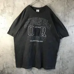 az584古着　Tシャツ　チャコール　90s Y2K