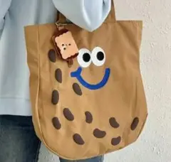 トートバッグ 肩がけ ピーナッツ刺繍 キャンパス