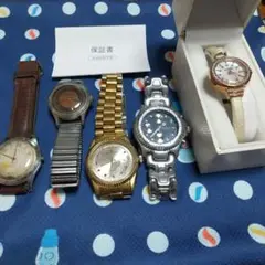 (ジャンク)不動時計 5点