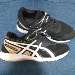 asics スニーカー ブラック/ピンク 20cm 男の子 女の子