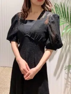 snidel スナイデル　ラッセルジャガードレースワンピース