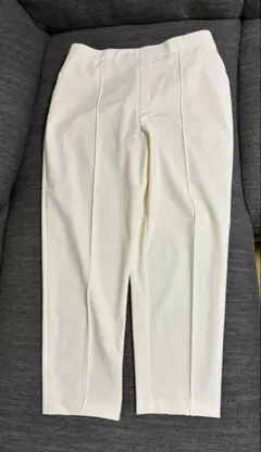 新品未使用品　日本製　ホワイト スラックス LLサイズ