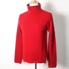 ⁂マックス アンド コー カシミヤ100% ハイネック ニット M レッド 赤