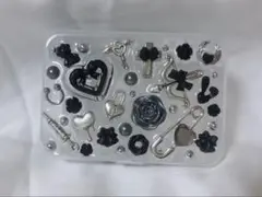 [黒×シルバー] デコケース 地雷系 量産型 サブカル ハート