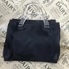 プラダ ショルダー ハンドバッグ プラ ハンドル ナイロン 黒 EL271