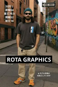 ROTA GRAPHICS ロゴTシャツ Lサイズ 吉祥寺発ブランド