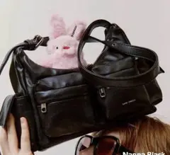 韓国SAMO ONDOHシュルダーバッグ Pocket Mug Gag ブラック