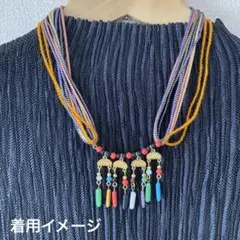 ビーズネックレス チョーカー カラフル お土産 アジアンテイスト
