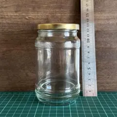 ガラス製空き瓶 高さ約13cm