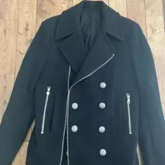 ★未使用タグ付き★バルマン★ピーコート★ダブル★ウール★イタリア製★50★高級 BALMAIN - BH2 DOUBLE COLLAR PEA JACKET / ダブルカラー P